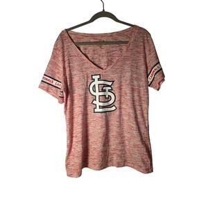St Louis Cardinals Graphic Tee Plus Size 2XL Sporty Casual Baseball SportsWear